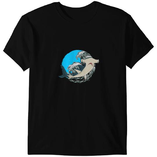 Ocean Shark Animal Lover Sea Waves Predator Hammerhead Shark T-Shirts