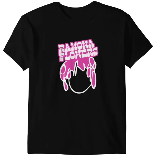 Ramona Flowers Drawing Pink Hair T-Shirts