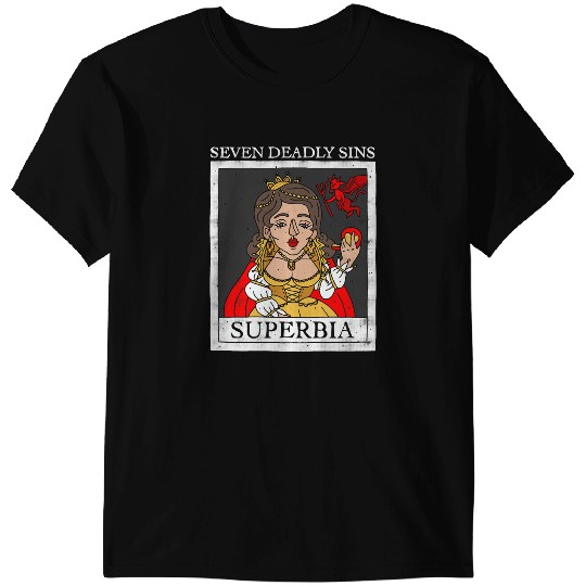 Tarot Card Seven Deadly Sins Superbia Witch Goth Cult T-Shirts