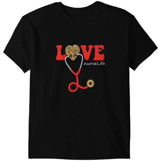 Nursing Love nurses lifehealthcares Leopard nurses Week T-Shirts