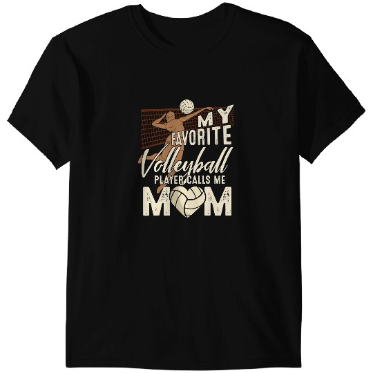 Volleyball Gift Sport Lover Womens My Favorite Volleyball Player Calls Me Mom 178 T-Shirts