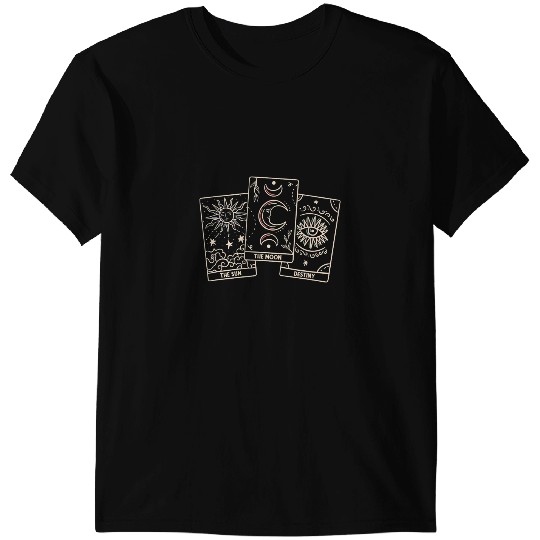 The Moon Sun Destiny Celestial Tarot Card T-Shirts