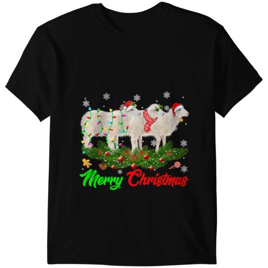 Sheep Lamb Funny Christmas Pajama Sheep Hat Santa xmass Lights 275 Ewe Sheeps T-Shirts