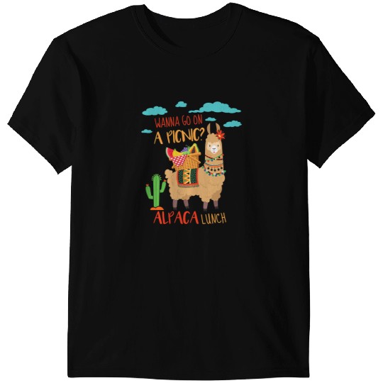 Lama Llama Cute Llama Costume Picnic Adventure Alpaca Picnic 67 T-Shirts