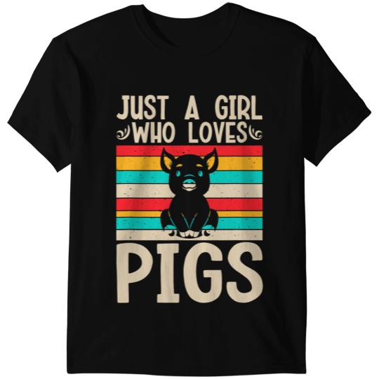 Pig Just a Girl who loves Pigs Harvest Farming Barn Cattle 67 Piggy T-Shirts