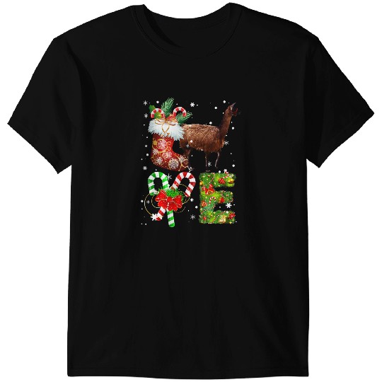 Lama Llama Love Llama Christmas Light Funny Animal Lover 130 T-Shirts
