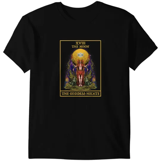 The Goddess Hecate Tarot Card Triple Moon Witch Wiccan Pagan T-Shirts