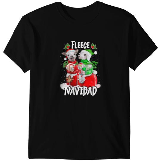 Sheep Lamb Fleece Feliz Navidad Funny Cute Sheep Christmas 249 Ewe Sheeps T-Shirts