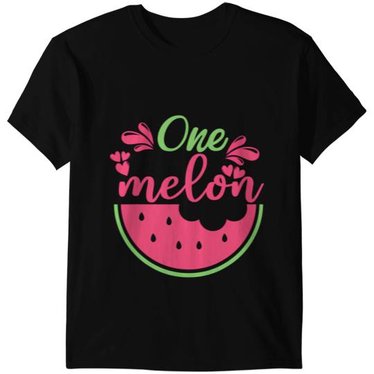 Watermelon Summer One In A Melon Fruit Cool Summer Vacation T-Shirts