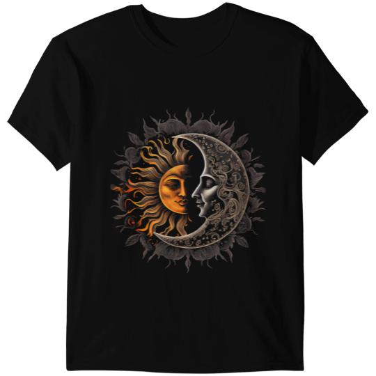 Sun Moon Graphic for Men Women Boys Girls T-Shirts