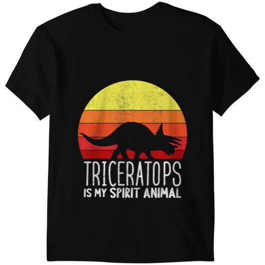 Dinosaur Dino Triceratops Is My Spirit Animal Dinosaur Lover T-Shirts