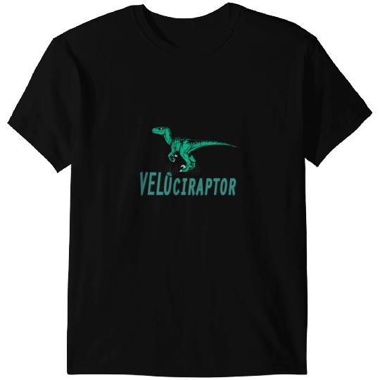 Dinosaur Dino Velociraptor The Cycling Dinosaur Funny T-Shirts