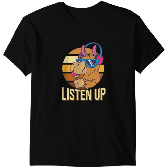 Lama Llama vintages Llama Retro Style Alpaca Headphones Lollipop 69 T-Shirts