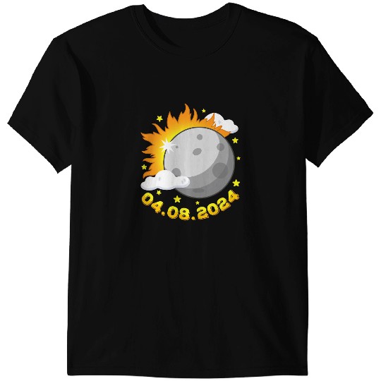 Total Solar Eclipse 2024 USA Event Totality Moon Sun Stars T-Shirts