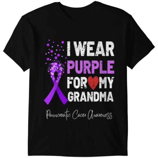 Pancreatic Warrior I wear Purple for my Grandma Pancreatic Cancer Awareness 2 T-Shirts