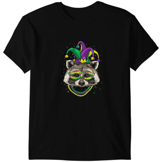 Funny Bear Mardi Gras Party carnivals Jester Raccoon Trash Panda Raccoon 251 Cute Bears T-Shirts
