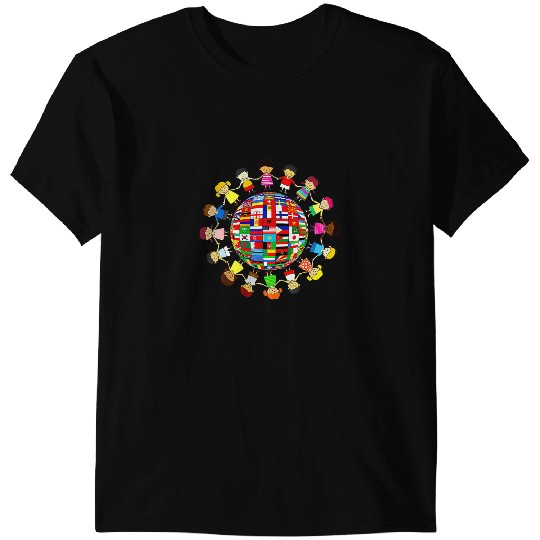 Traveling International Countries Flags World Flags 3 T-Shirts