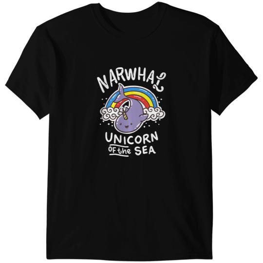 Whales Narwhal Whale Rainbow Marine Biologist Gift T-Shirts