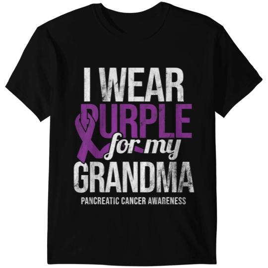 Pancreatic Warrior I Wear Purple For Grandma Pancreatic Cancer Awareness 1 T-Shirts