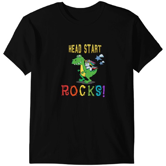 Dinosaur Dino Unicorns Back to school Head start rocks dinosaurunicorn T-Shirts