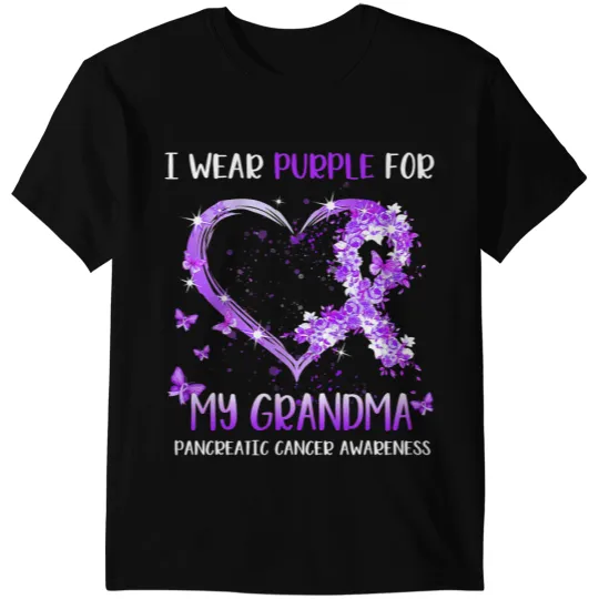 Pancreatic Warrior I Wear Purple For My Grandma Pancreatic Cancer Awareness 5 T-Shirts
