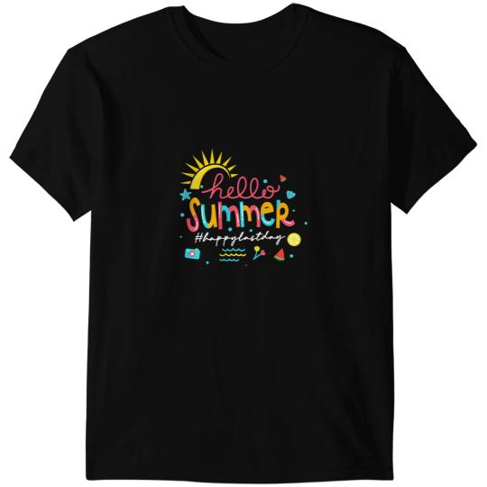 Teacher Job Happy Last Day of School Teacher Student Hello Summer Gifts 2 T-Shirts