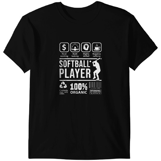 Softball Gift Funny Multi Tasking graphic theme T-Shirts