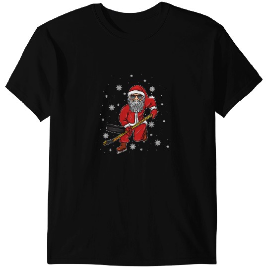 Hockey Gift Ice Hockey Santa Claus Funny Cute Christmas 399 T-Shirts