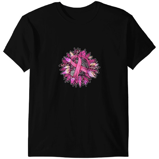 Lacrosse Gift Leopard Pink Out Lacrosse Tackle Breast Cancer Awareness 2 Cancer T-Shirts