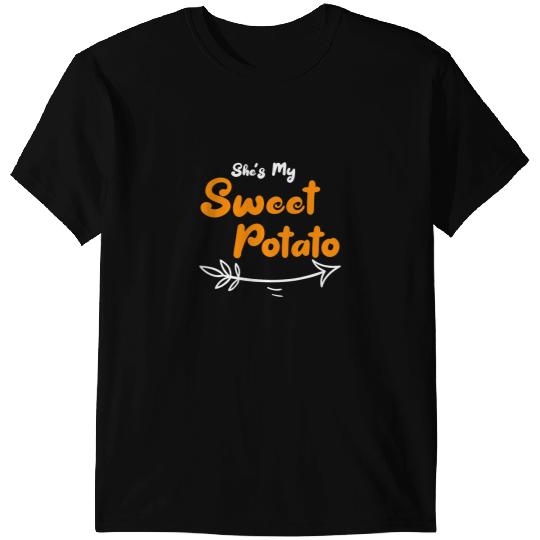 Thanksgiving Matching Couples Shes My Sweet Potato I Yam 3 T-Shirts