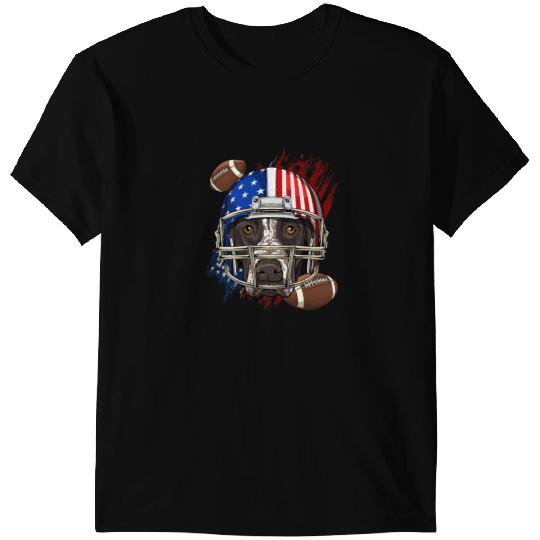 Football Gift German Shorthaired Pointer American Football Dog Lovers USA 139 T-Shirts