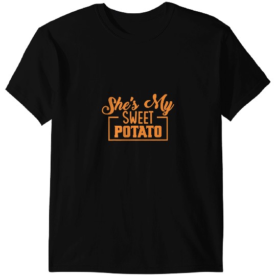 Thanksgiving Matching Couples Shes My Sweet Potato I Yam 2 9 T-Shirts