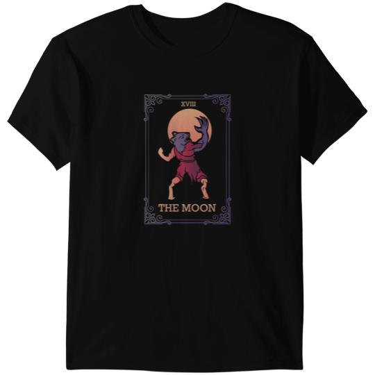 wolfs Lover The Moon Wearwolfs Tarot Card Black Magic Witchcraft T-Shirts