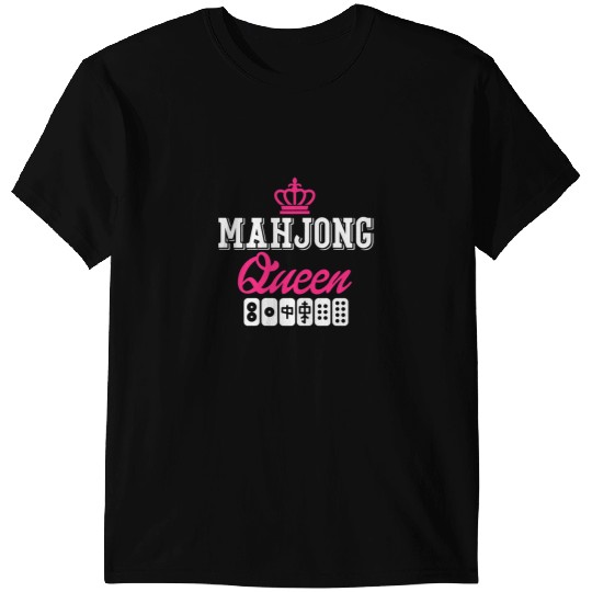 Womens Mahjong Queen Board Game Player MahJongg Solitaire China T-Shirts
