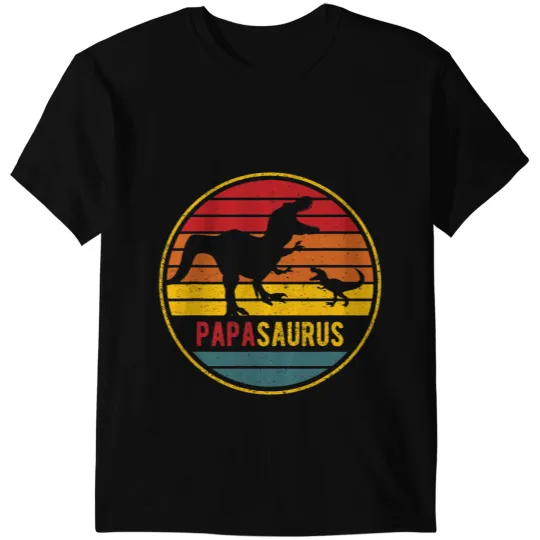 Dinosaur Dino vintages Dad Dinosaur Papasaurus T-Shirts