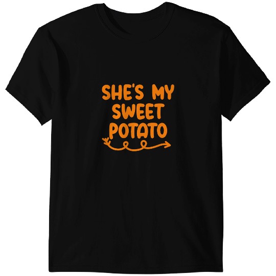 Thanksgiving Matching Couples Shes My Sweet Potato I Yam 1 T-Shirts