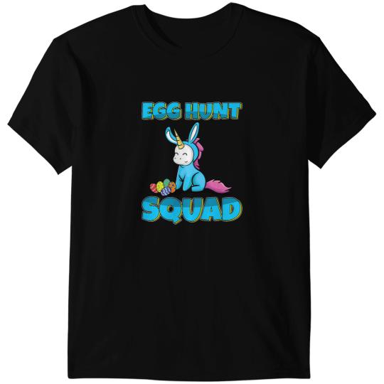 Unicorns Egg Hunt Squad Cute Unicorns Easter Eggs Hunting T-Shirts