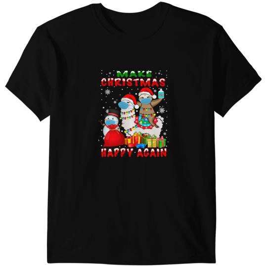 Sloth Gift Sheep Lamb Make Christmas Happy Again Olaf Sloth Sheep Mask T-Shirts