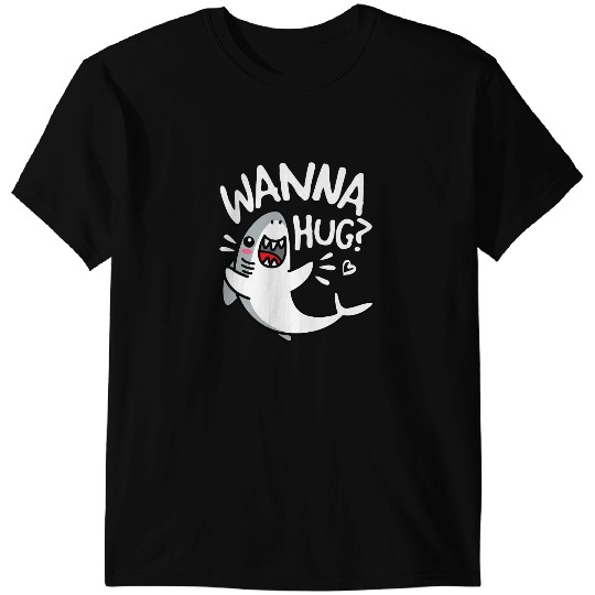 Ocean Shark Wanna Hug Shark Lover Ocean Wildlife Funny Predator Sea Life T-Shirts