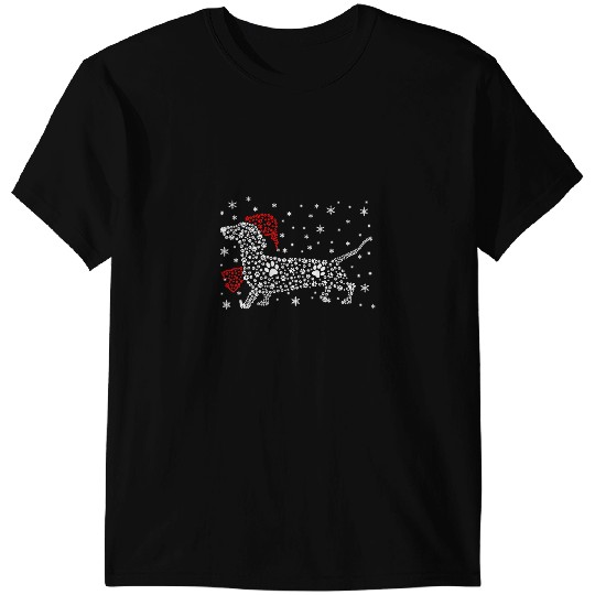 Wiener Santa Paws Christmas Santa Paws 399 Dachshund Doxie T-Shirts