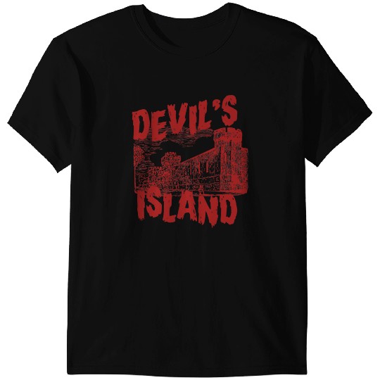 Devil_s Island - Addams Family Travel Badge T-Shirts