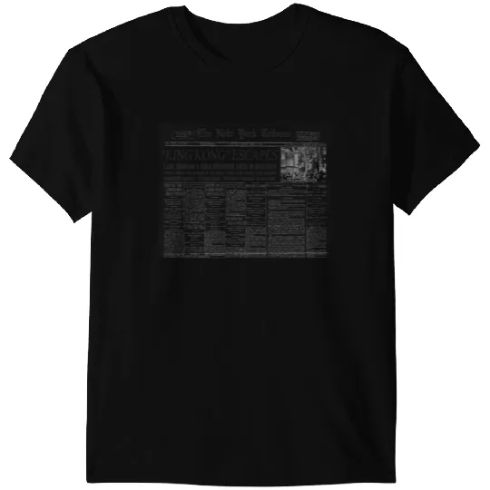 King Kong Newspaper Headlines 1933 T-Shirts