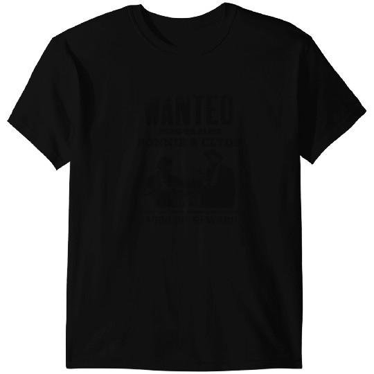 Wanted Bonnie and Clyde, distressed T-Shirts