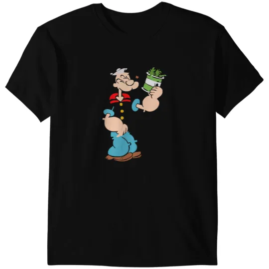 Popeye Spinach Retro Mens Funny T-Shirts