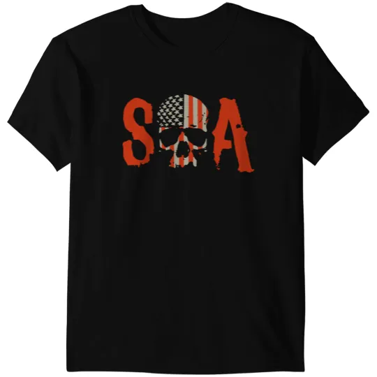 Sons of Anarchy SOA Tv Show Skull Reaper American Flag T-Shirts