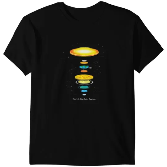 Flat Solar System T-Shirts