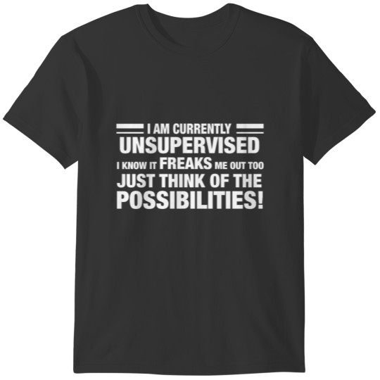 I'm currently unsupervised funny tshirt T-shirt