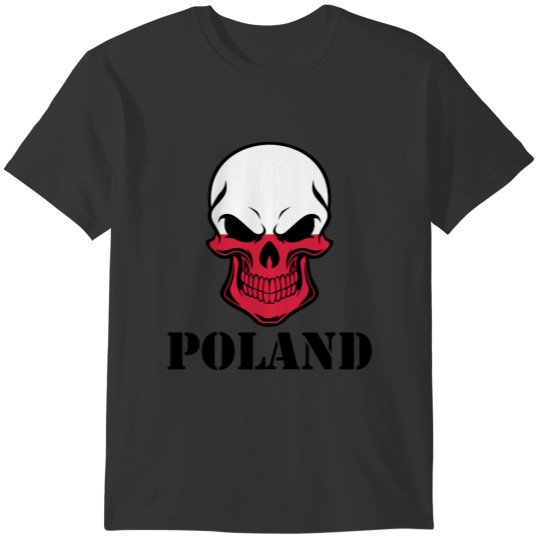Polish Flag Skull Poland T-shirt
