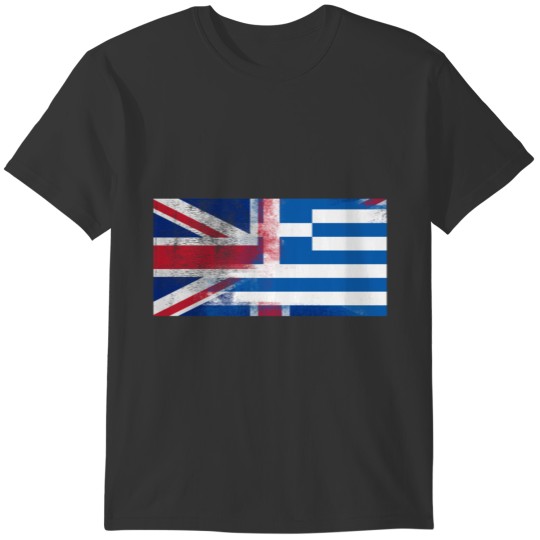 British Greek Half Greece Half UK FlagBritish Gree T-shirt