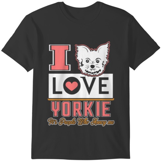 Yorkie Shirt - Love Yorkie Tee Shirt T-shirt